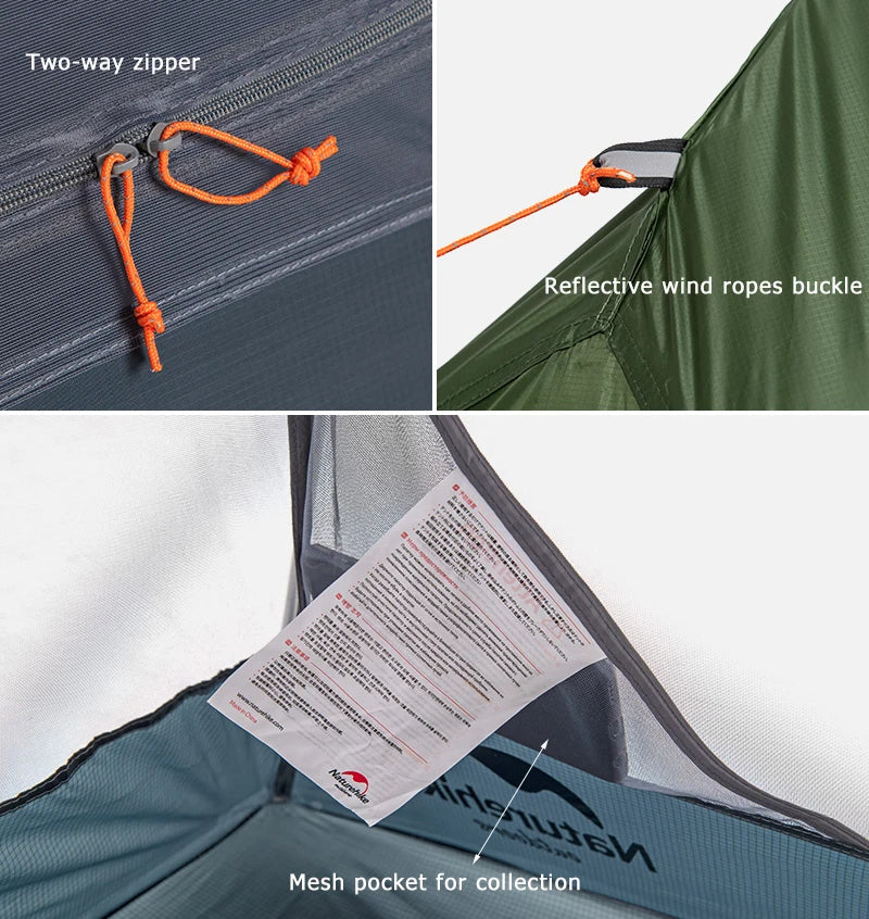 Naturehike Tent Ultralight 1 Person Cycling Tents Portable Backpacking Tent 20D Nylon Waterproof Tent Camping Tent Hiking Tent