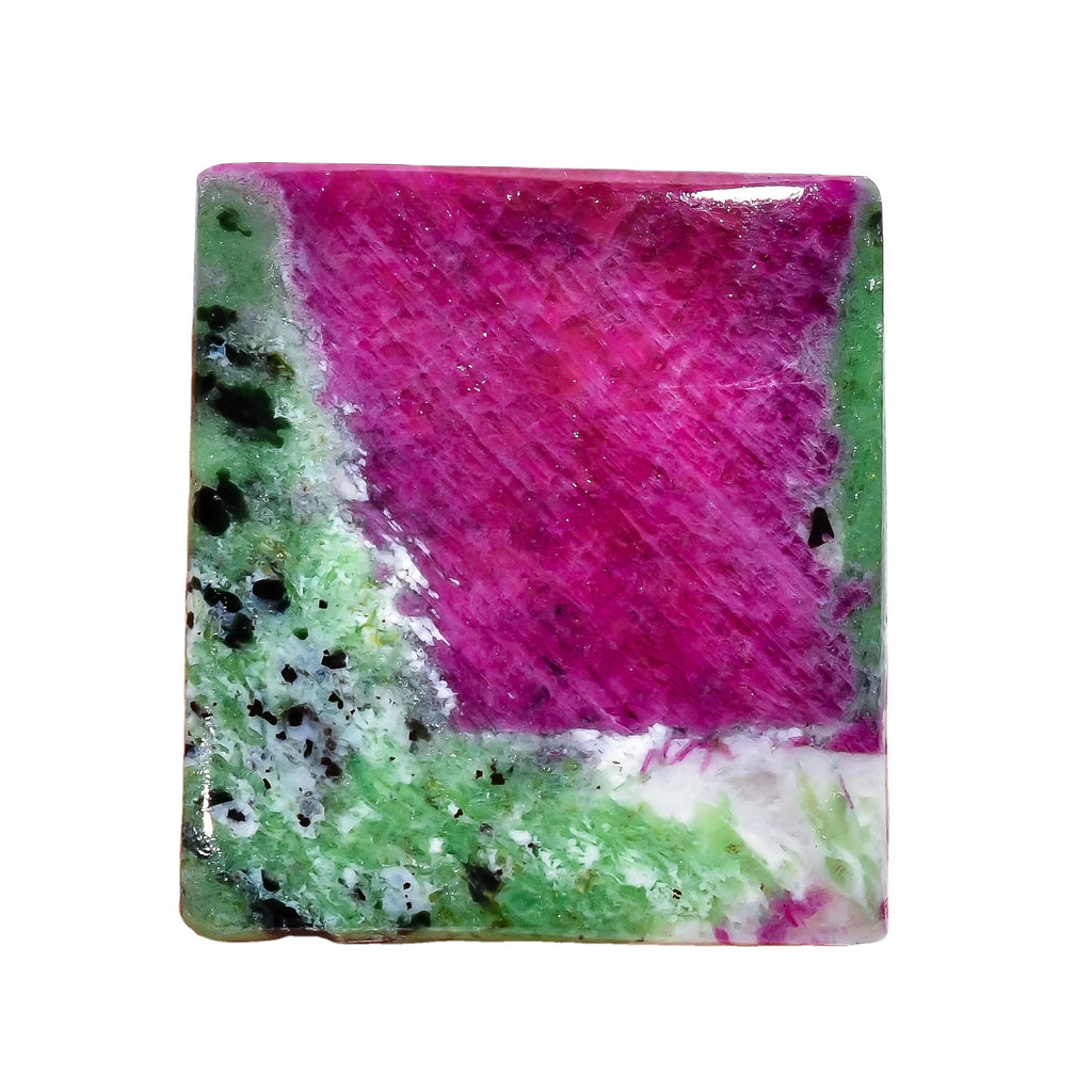 Natural Ruby Zoisite All Mix Shape Cabochon Gemstone 103 Ct. 38X34X5 mm IK-265 Third Party Certified Customizable Size No