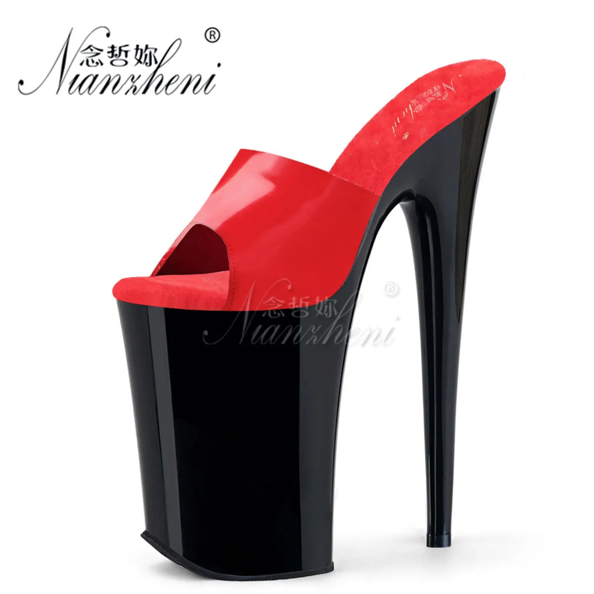 Transvestite Walking Stage 23cm Nightclub 9 Inch Open Toe Stripper Pole Dance Shoes PlusSexy Fetish Dress Queen Stiletto Heels