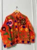 Handmade Sujani Embroidered Knitted Breathable Cotton Quilted Bomber Jacket Boho Folk Art Sustainable Winter Letter Wool