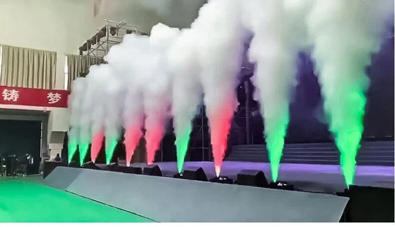 Professional 1500W LED Fog Machine DMX RGB Color for DJ Disco Party Spray Fogger Lighting System 24x3W LED