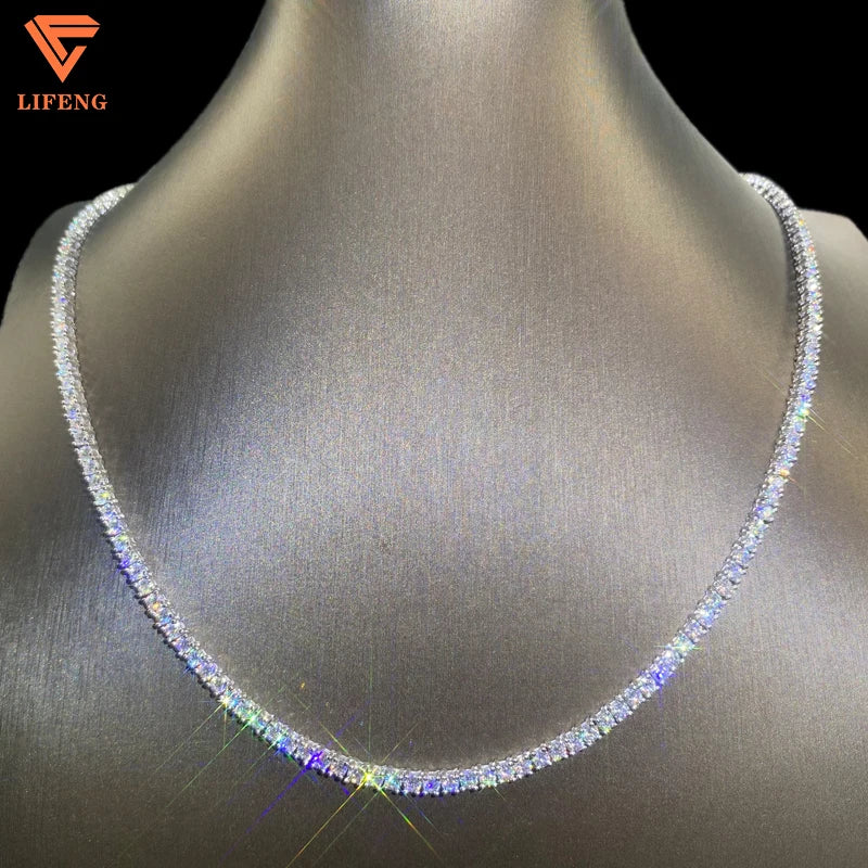 8mm 10mm 12mm 14mm Moissanite Cuban Link Chain 2-Row 925 Solid Sterling Silver  Hip Hop Bracelet VVS Moissanite Diamond for Gift