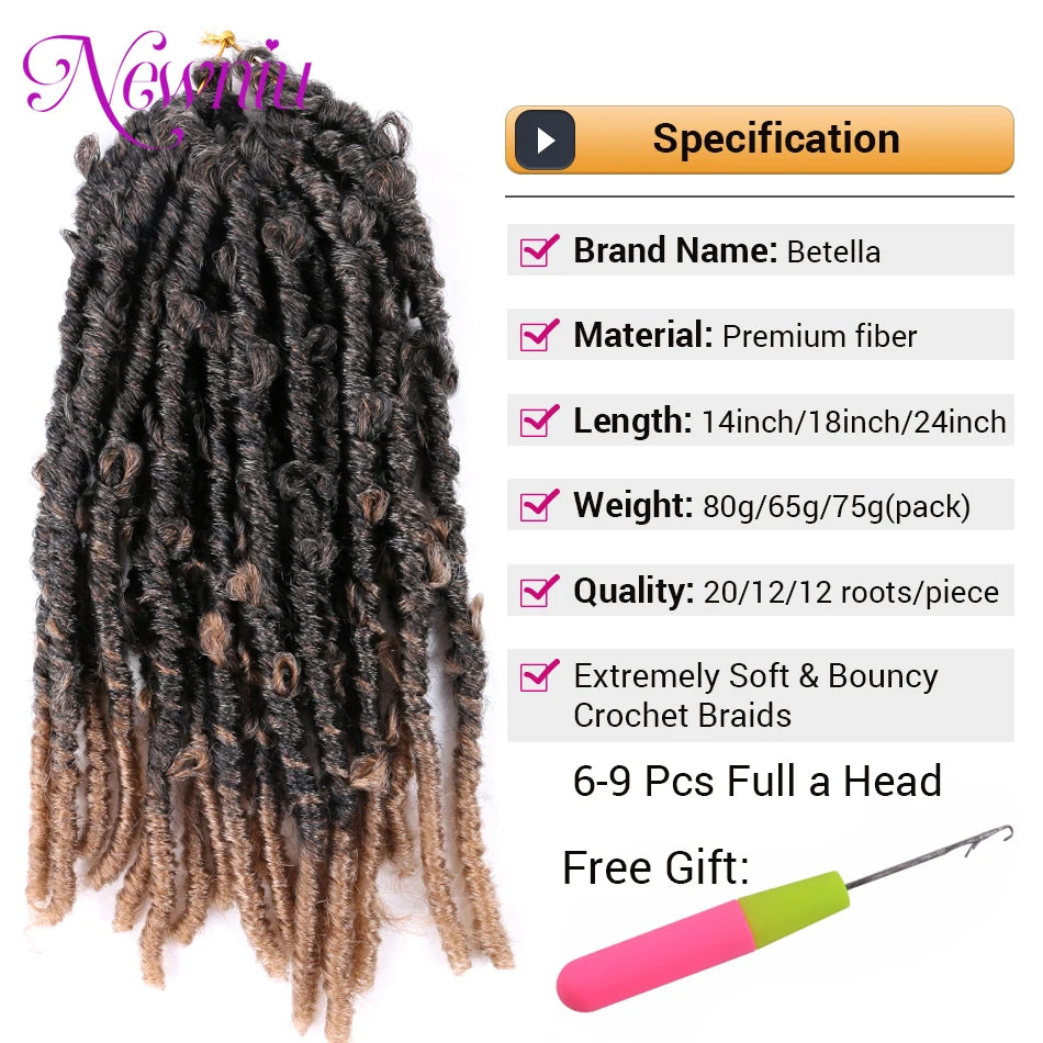 Butterfly Locs Crochet Braids Hair Synthetic Dreadlocks meche Faux Locs Crochet Hair Extensions for women braiding hair