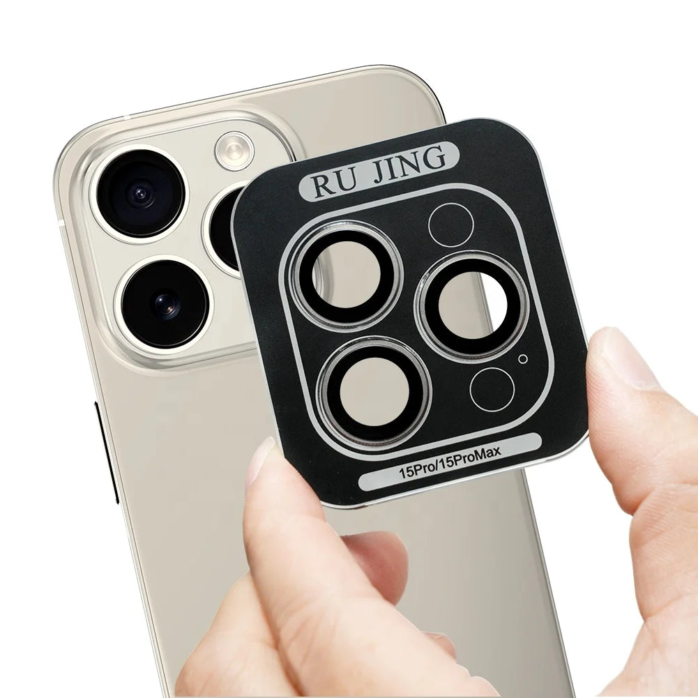 Anti-explosion Gold Ring Camera Lens Protector iphone Back Glass
