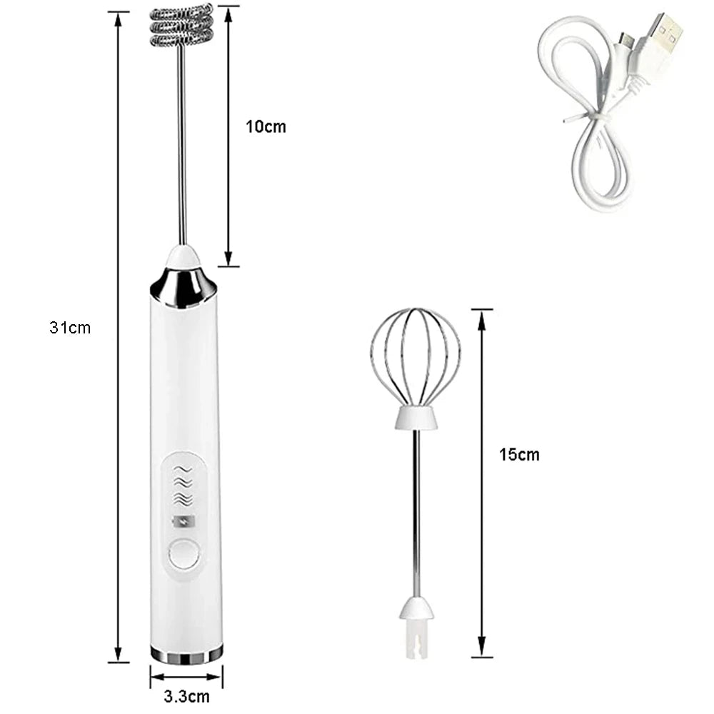 Drop Shipping Electric Mini Milk Frother Handheld Coffee Battery Stainless Steel Machine Egg Beater Blender Mixer Multi Whisk
