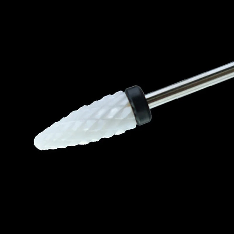 Ceramic Nail Drill Bit Milling Cutter for Electric Manicure Drill Bits Flame Corn Files for Pedicure Machine Polish Accessory