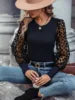 Women Shirts Summer Spring Slim Fit Blocking Mesh Long Sleeve Top Women's T-shirts Casual T-shirt