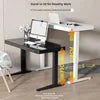 Solid Wood Electric Lift Table Tempered Glass Office Desk Smart Desk Study Desk