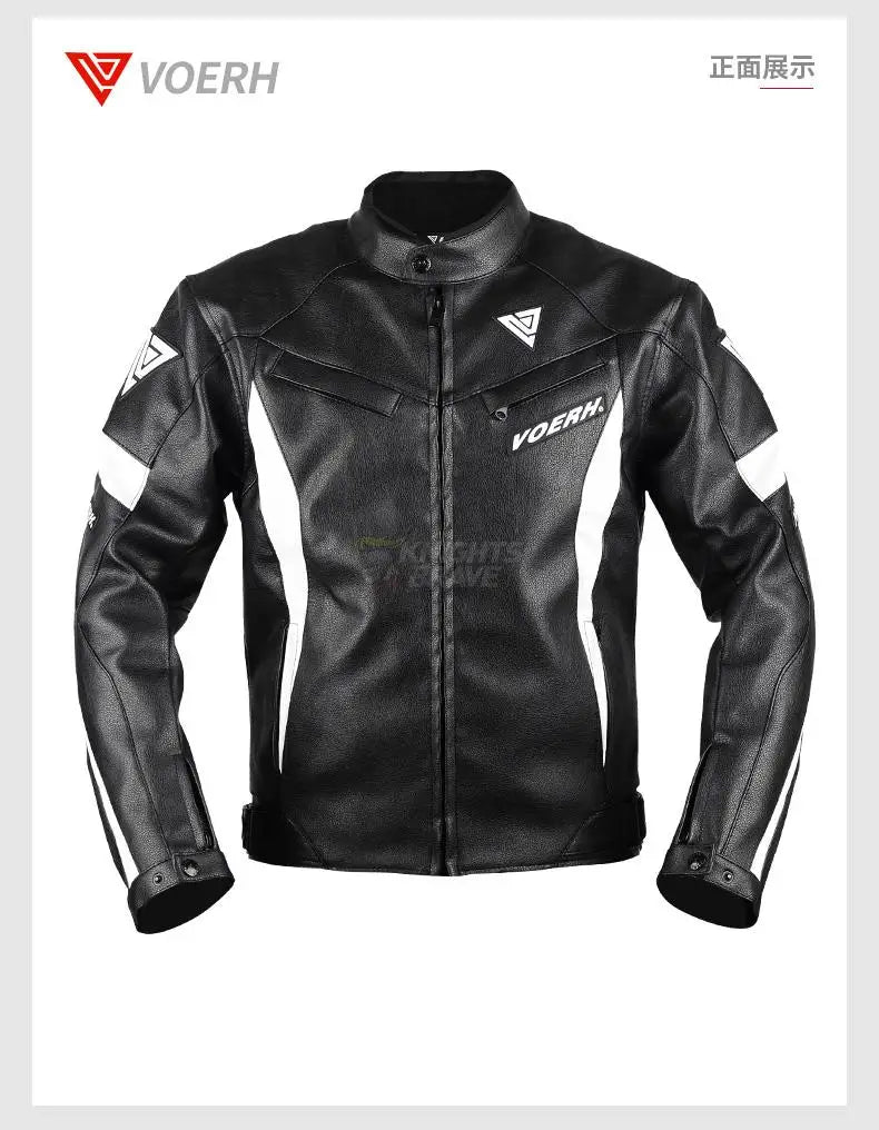 GHOST RACING Winter Motorcycle Jacket Leather Chaqueta Moto Men Waterproof Moto Suit Motorbike Riding Jacket Motocross Jacket