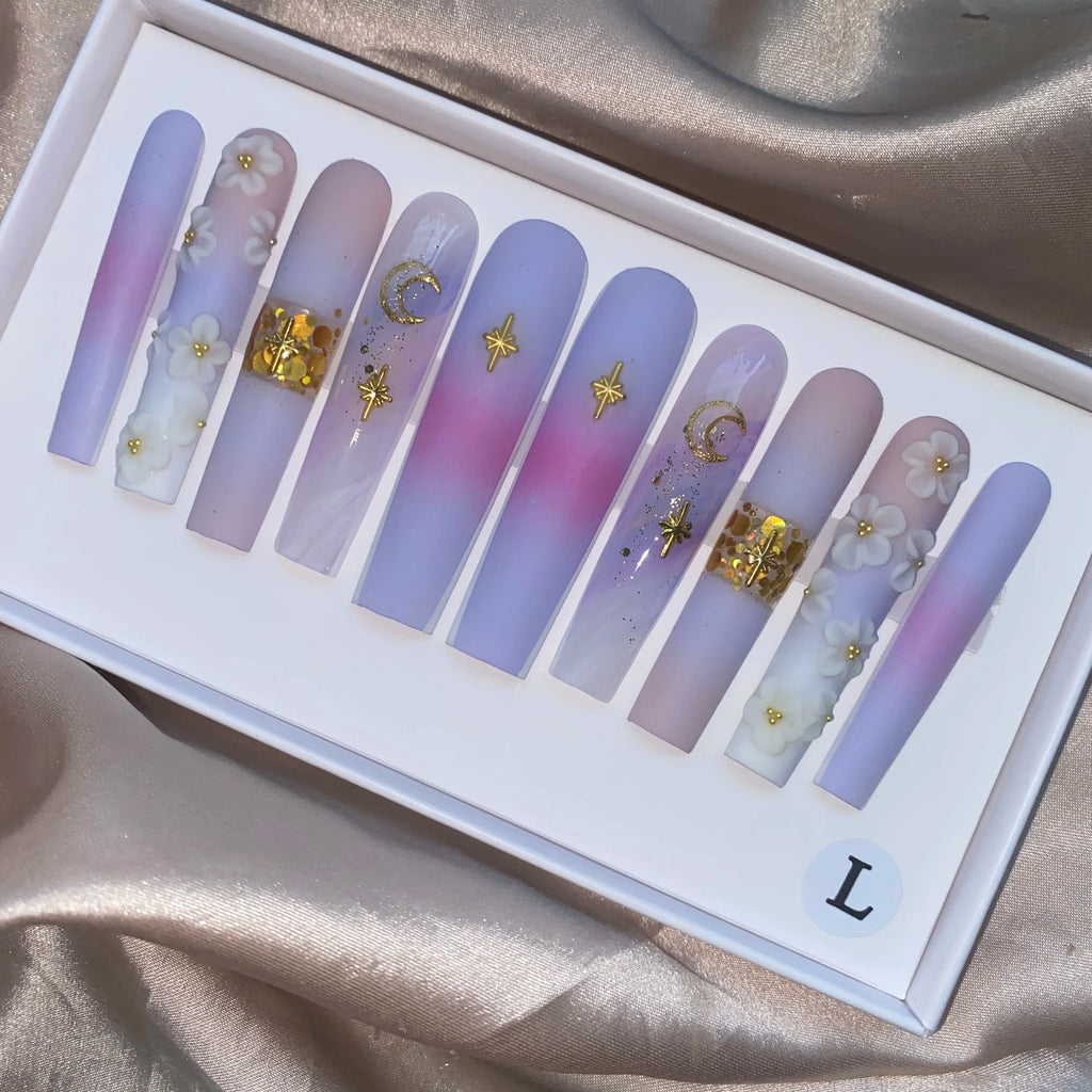 10Pcs Colors Wholesale Hand Paint Gel Best-selling Beautiful Luxury Customized Handmade Press on Nails