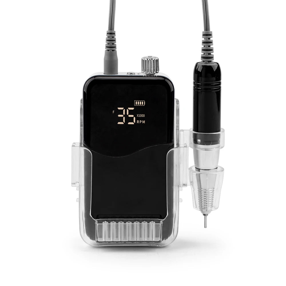USA Market Popular Nail Beauty Art Strong Portable Mobile Smart Electric Hand Piece Carbon Brush Motor Nail Drill Machine