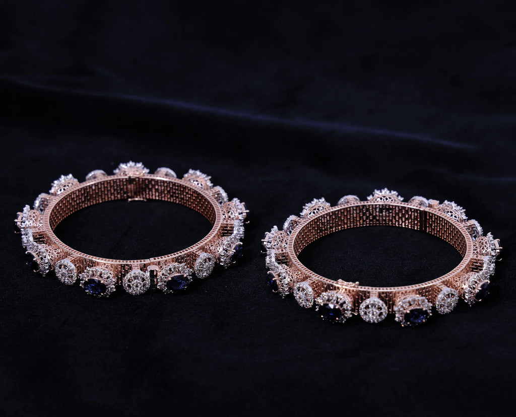 14K Rose Gold 10.74 CT Oval Cut Diamond Pacheli Bangle Natural HI Color SI Clarity Rhodium Plated Elegant Timeless Luxury