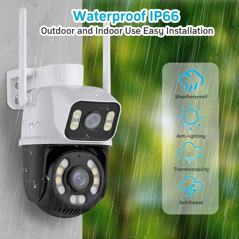 icsee 3K HD wifi ip monitoring camera outdoor home security cameras 6MP 8MP 360-degree full-color 4K ptz Remote wireless camera
