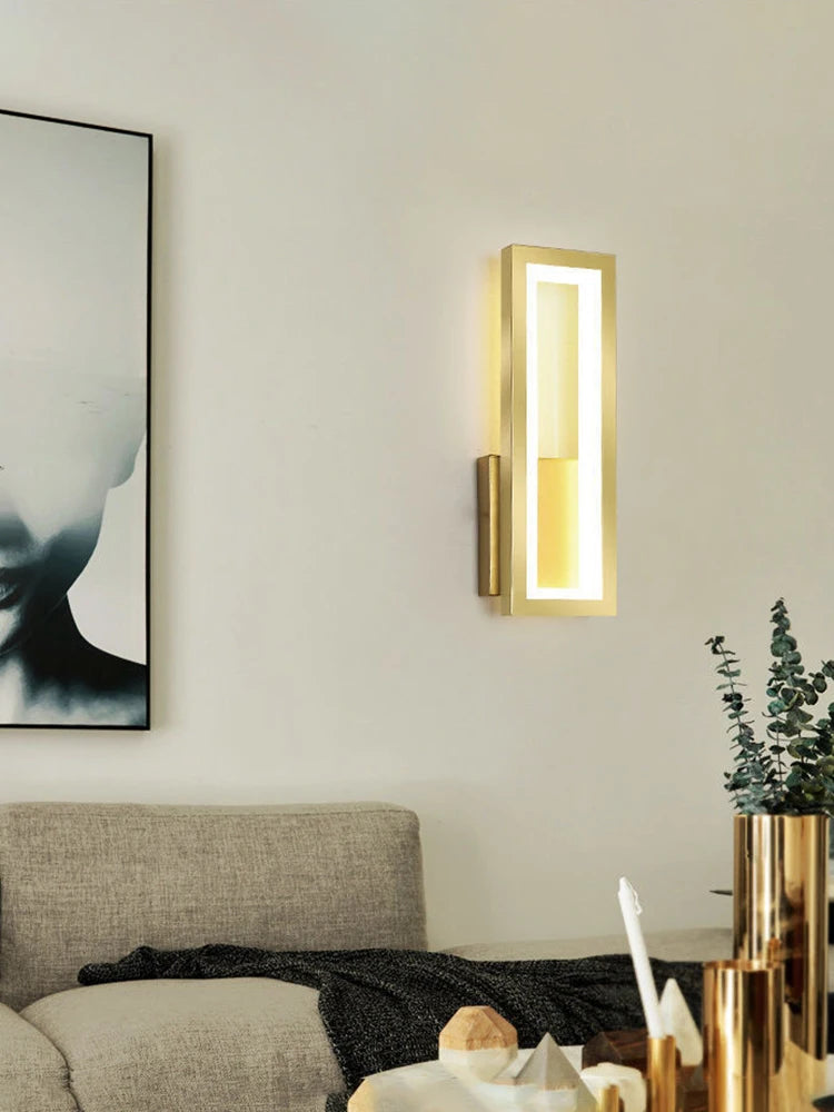 Modern Minimalist Wall Lamps Home Decor Living Room Bedroom Bedside 16w Ac96v-260v Led Sconce Black White Light Aisle Decoration