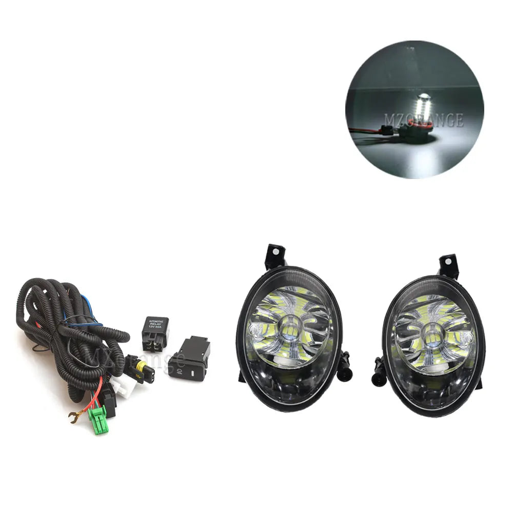 Fog Lights for VW Jetta 6 A6 MK6 2011 2012 2013 2014 LED Front Bumper Light Cover Grill Bezel Halogen Lamp Headlight Fog lamps