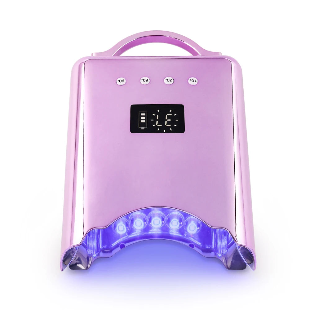 2025 Professional Hot Selling Pro Cure Rechargeable Cordless 78w Gel UV Led Nail Lamp With Removable Base Design