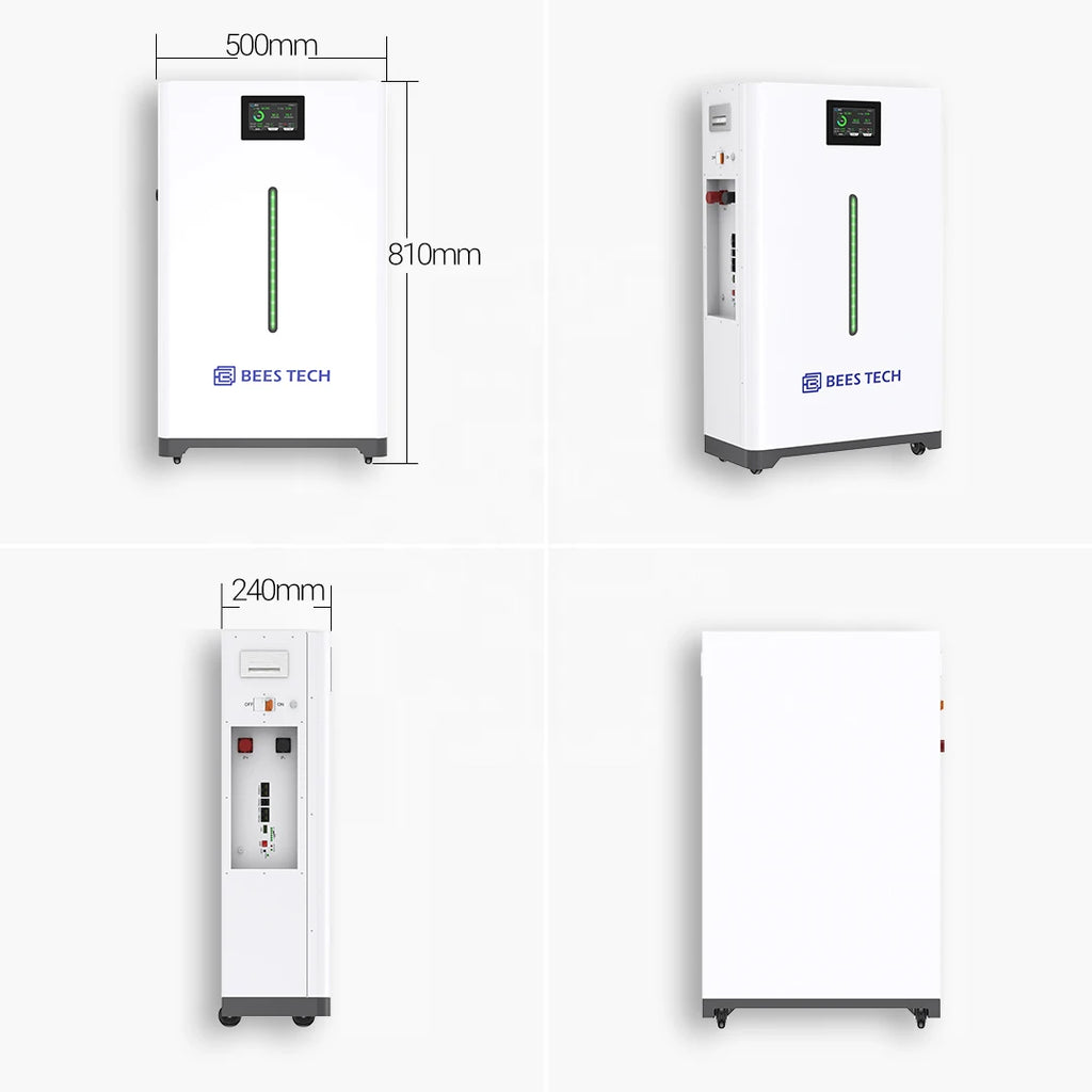 BEES TECH Eu Stock 14kwh 15kwh 16kwh 17kwh Pack Cells Storage 48v 51.2v 300ah Lifepo4 Battery