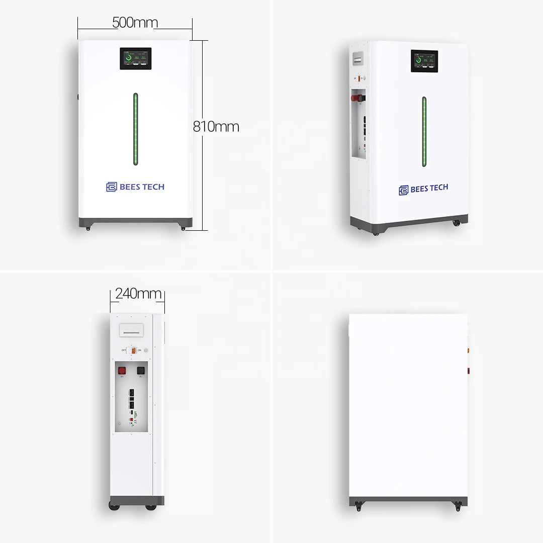 BEES TECH Eu Stock 14kwh 15kwh 16kwh 17kwh Pack Cells Storage 48v 51.2v 300ah Lifepo4 Battery