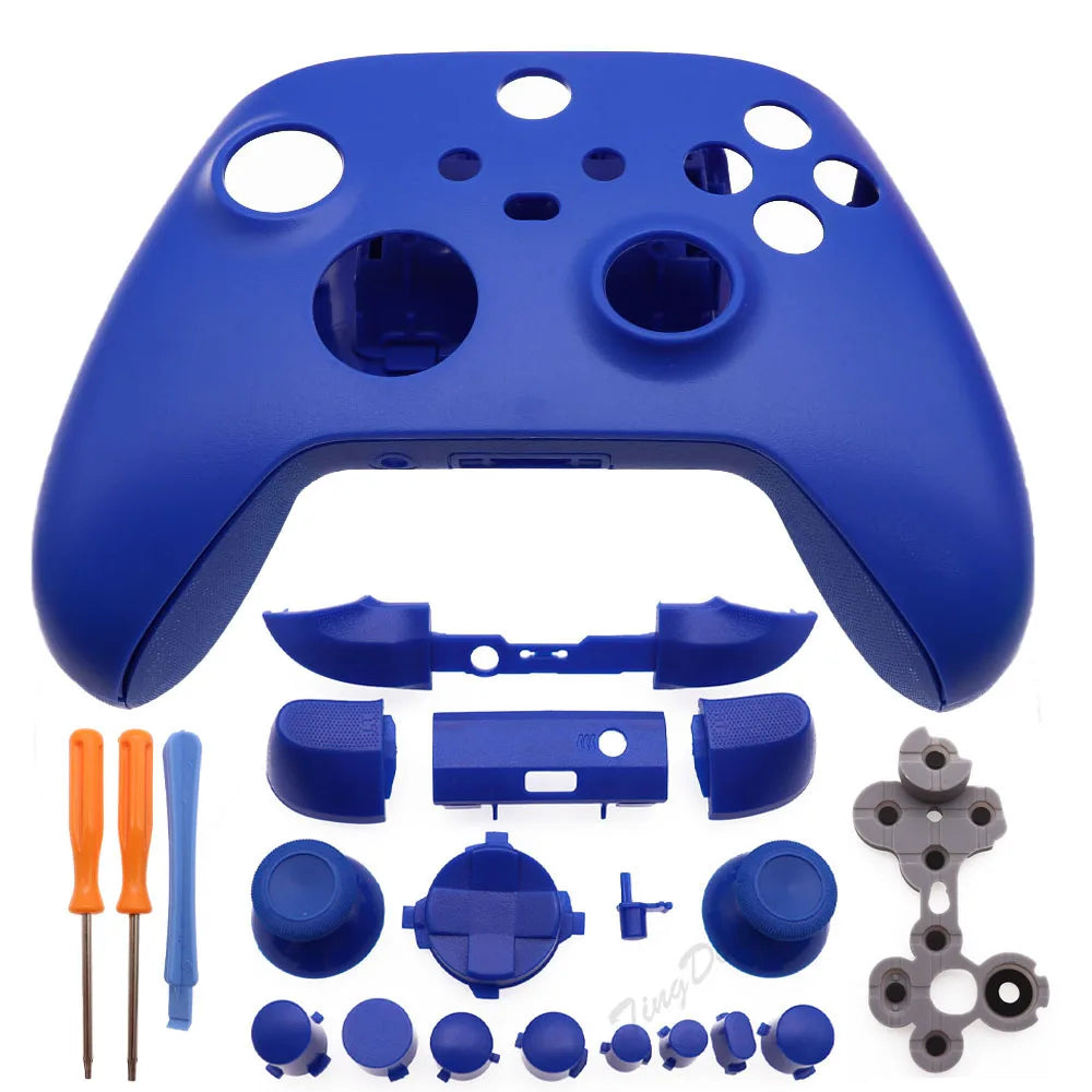 For Xbox Series X S Controller Protective Cover Shell Front After the shell Case and Full set Buttons &Tools & Conductive Rubber