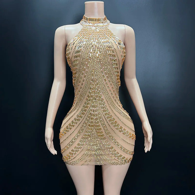 Novance Y3716-F 2024 Evening Luxury Dress With Rhinestone Chic Evening Dress for Party Luxury High Quality Women Clothing
