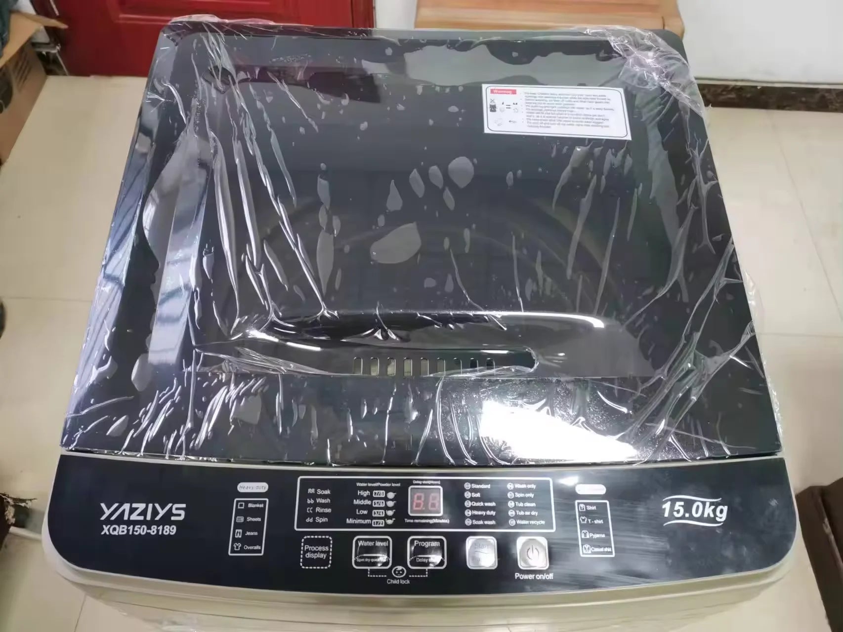 Hot Selling Fully Automatic Large Capacity 15kg Top Load Multifunctional Household Drying Washing Machine, New Stainless Steel