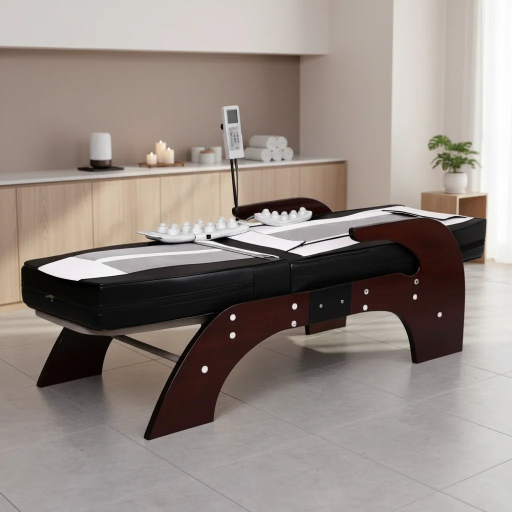 Advanced Therapeutic Full Body Therapy Functions High-End Korean Technology Jade Massage Bed for Wellness Clinics and Spa Center