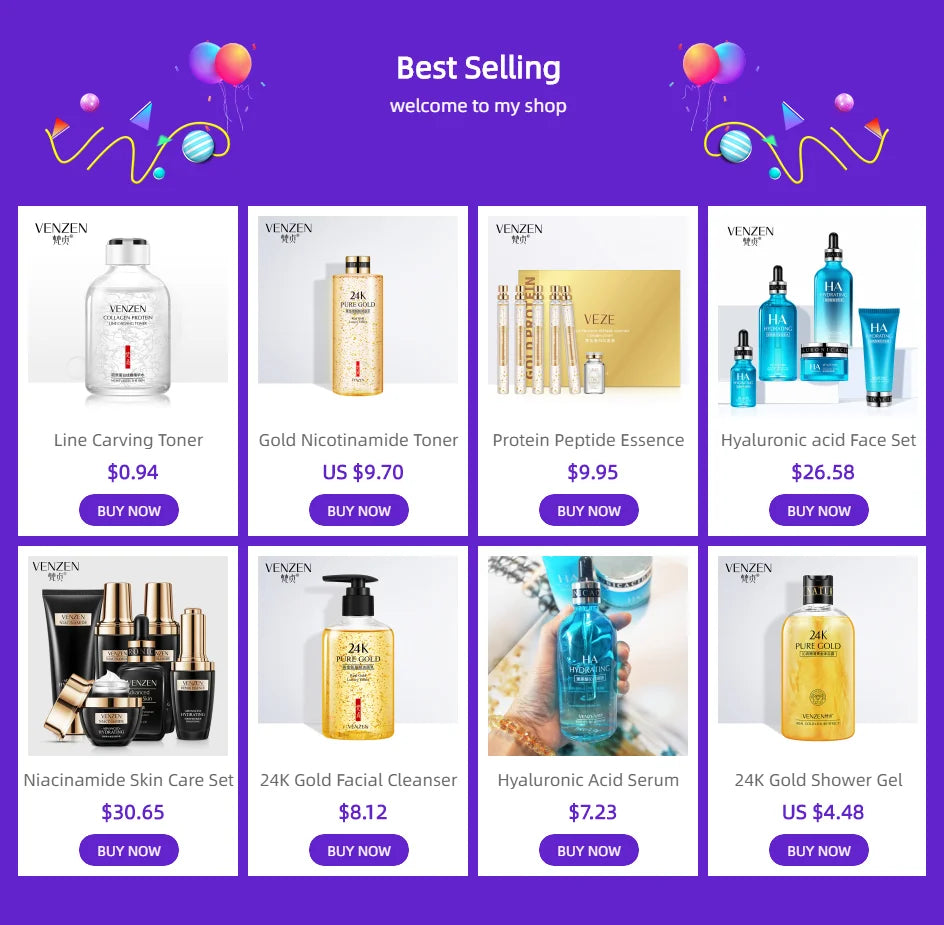 Pure Caviar Hyaluronic Acid Snail Face Serum Facial Moisturiser Nourishing Essence Skin Care Products Plant Anti Aging Firming