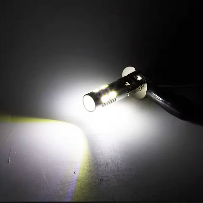 H1 H3 12V Car LED Bulbs 6000K White LED High Power 5630 10SMD Auto Decoding Fog Light Driving Lamp Daytime Running Light DRL