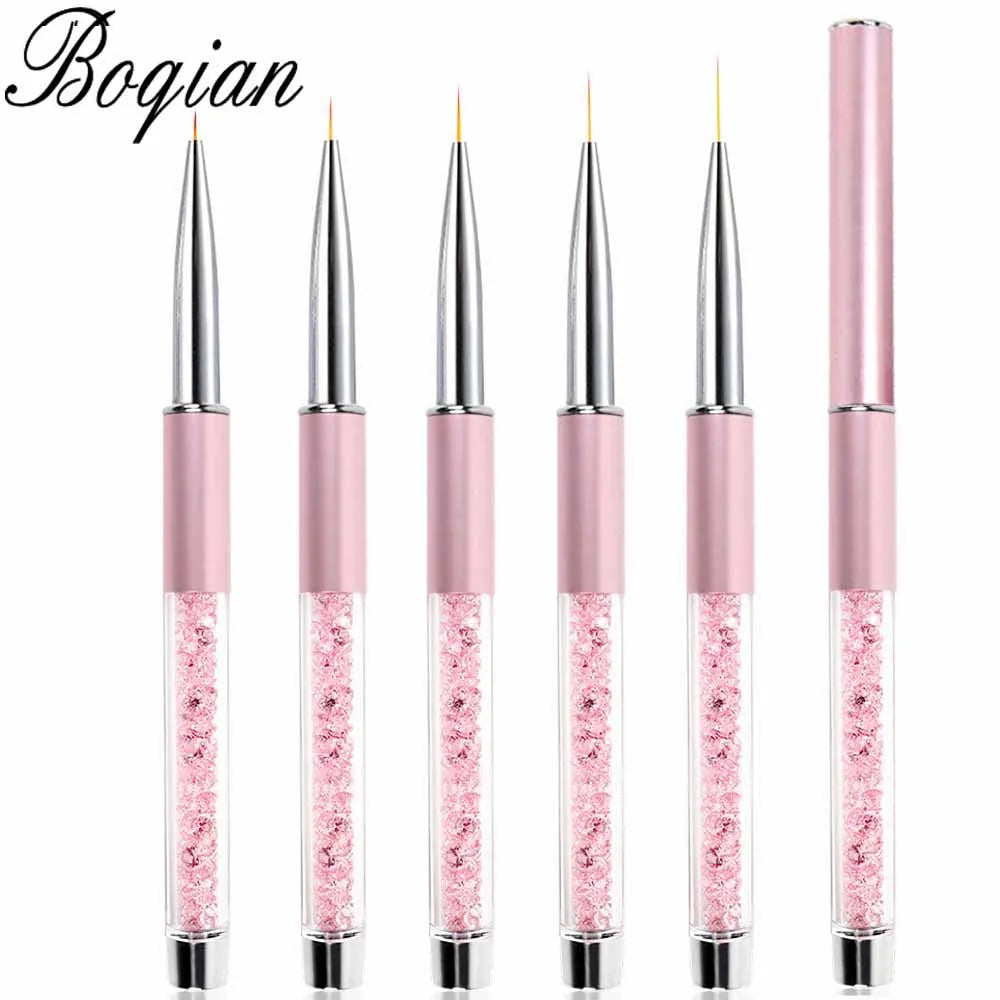 BQAN Professional 5mm/7mm/9mm Nail Brush Hand Draw Tips Drawing Line Painting Pen Tools Manicure Nail Art Brush Decoration