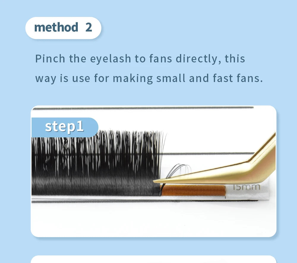 NAGARAKU Easy Fanning Eyelash Extension Autofan Fast Bloom Self Flowering Pre-bonded Volume Makeup Easyfan False Eyelashes