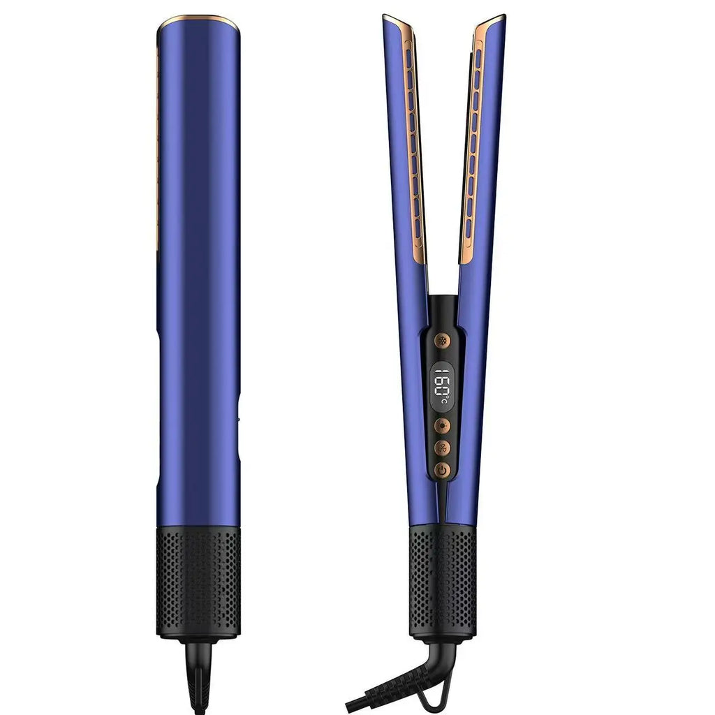 2 in 1 Multi Hair Styler Wet to Dry Fast Airflow Hair Straightener LED Display Electric Ceramic Plate for Household Use HT01
