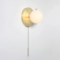 Wall Lamp With Switch Nordic ball wall lamp luxury TV postmodern minimalist glass creative hotel aisle corridor gold wall lamp