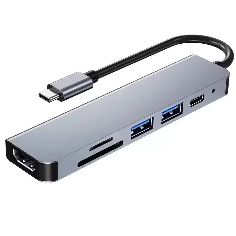 Multifunction Usb 3.0 Hubs Docking Station Abs Adapter Metal HDTV Pd SD TF Usb 2.0 Usb-c Hub Splitter for Computer Laptop PC