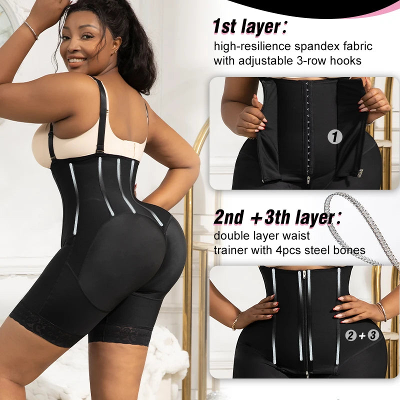 Women Waist Trainer Shapewear Compression Stage 2 Colombianas Moldeadoras Para Mujer Reloj De Arena Faja Cinturilla Abdomen