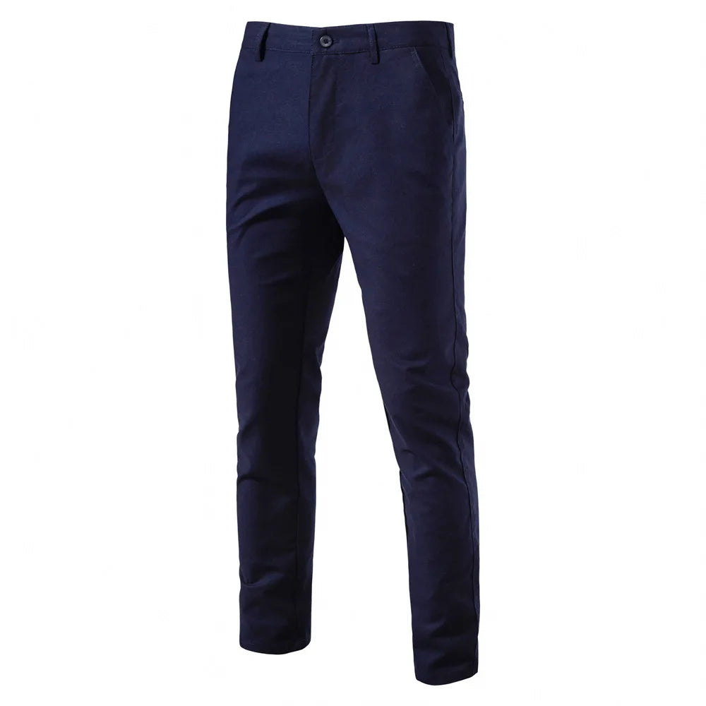 Wholesale New Breathable Straight Youth Solid Color Versatile Men's Pants Sehe Fashion