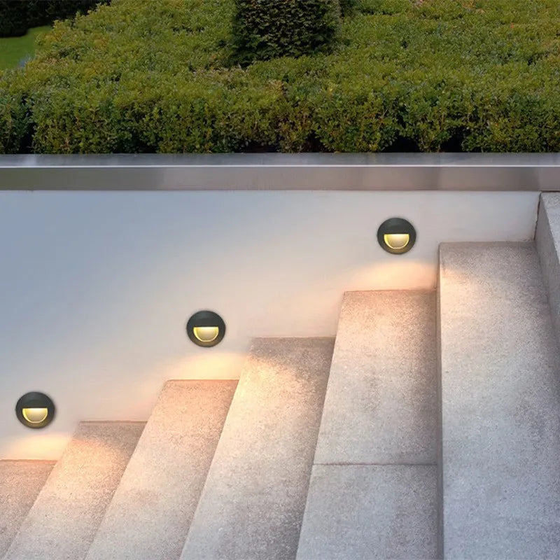 Outdoor Led Stair&Step Light 3W Waterproof Recessed Wall Corner Lamp For Home Landscape Pathway Stairway Garden Yard Footlight