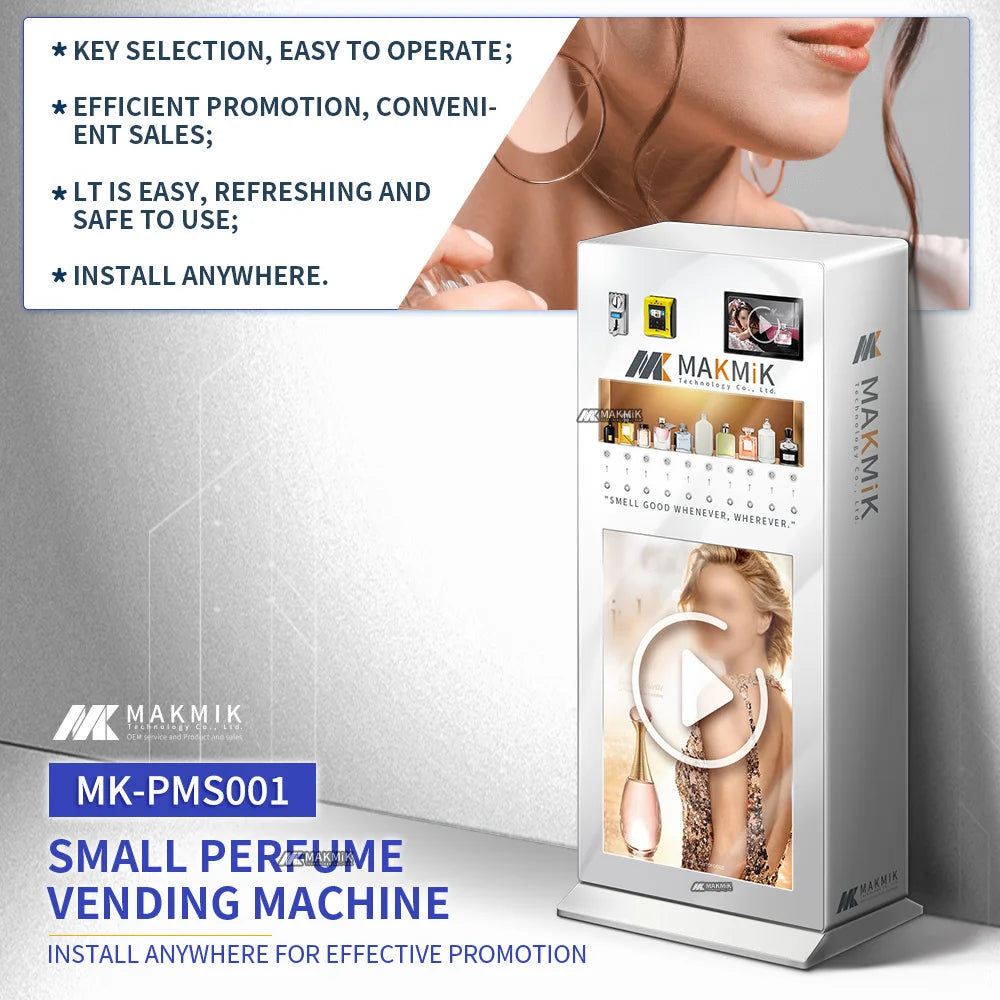 New AI-Powered Interactive Touch Display Perfume Vending Machine with SDK Customizable Color Kiosk for Shopping Malls