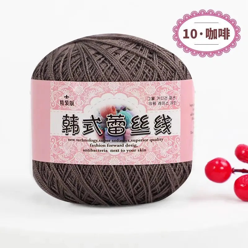Korean Handmade Knitted Sweater Coaster Jacket DIY Baby Pure Cotton Yarn Carded Dyed Anti-Pilling