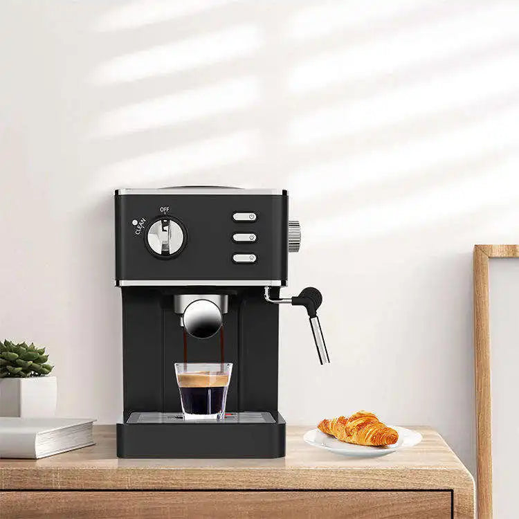 Modern 2-in-1 20Bar Touch Screen Semi-Automatic Electric Espresso Coffee Maker Smart Multifunction Italian Stainless Household