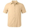 New Men's Solid Color Short Sleeve Shirt