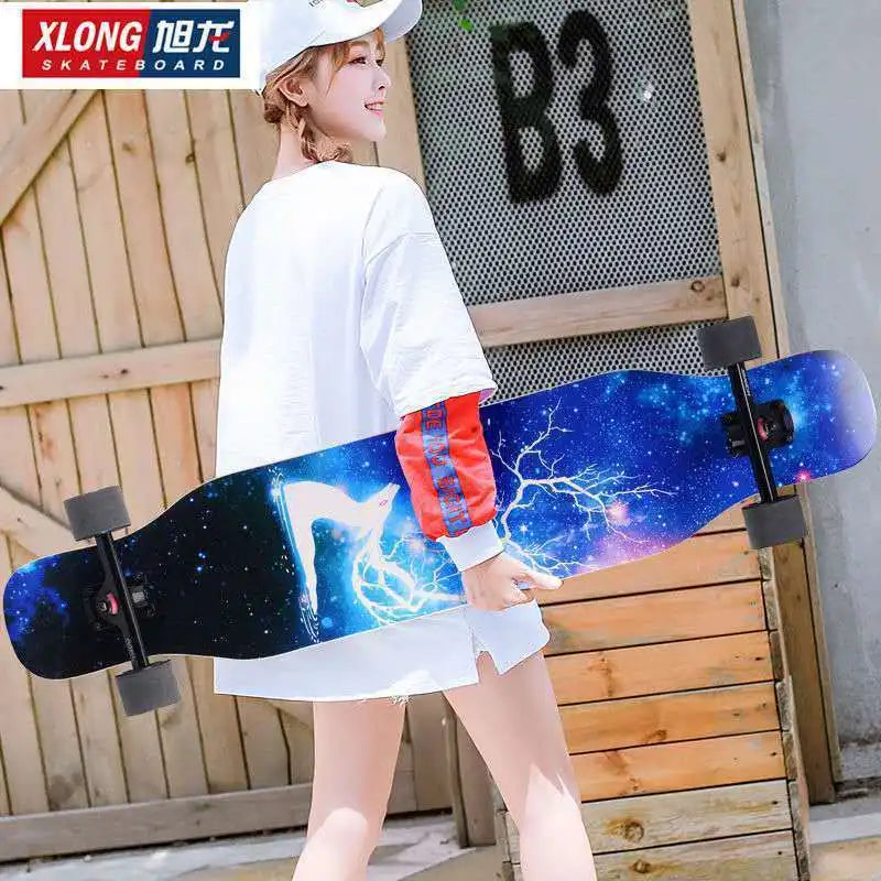Beginners Long Board Skateboard Female Male Adults Students Teenagers Four-Wheel Magnesium Alloy Walking Dance Board China