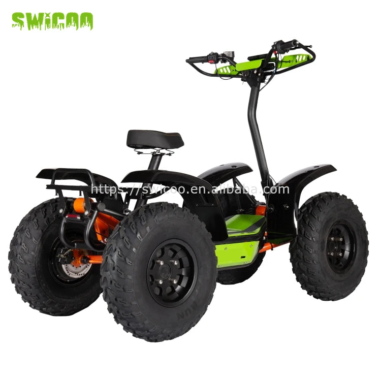 Electric ATV with 4 Wheel Drive Outdoor Kart Buggy Mini Scooter 4WD Go Kart for Kids & Adults