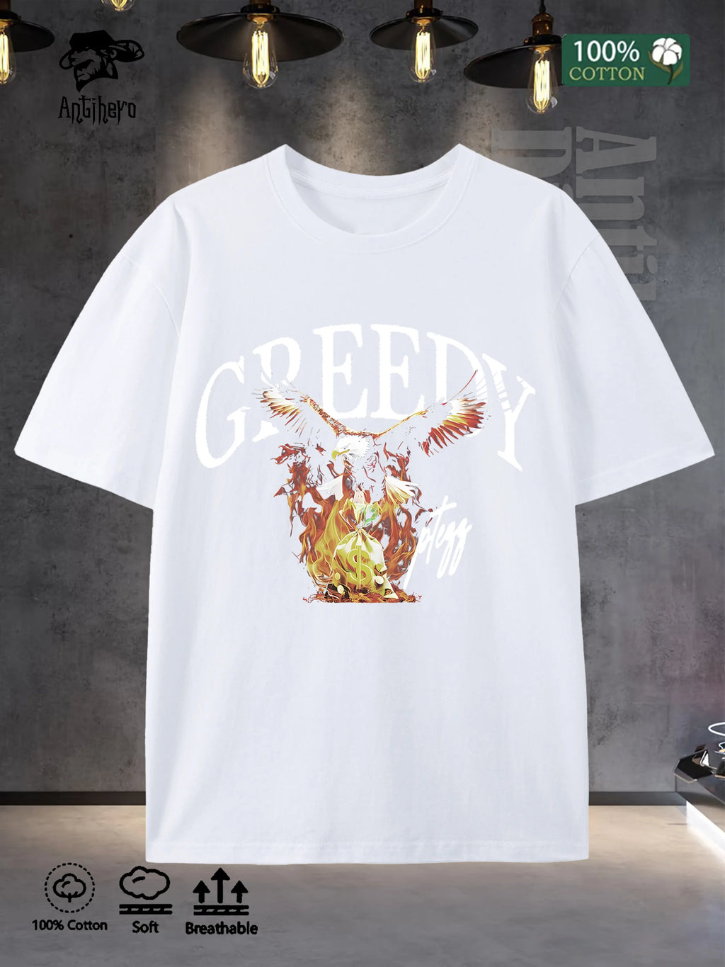 Mens 100 Cotton Oversized T Shirt 5 Colors 2025 Summer Streetwear US Stock Fast Delivery