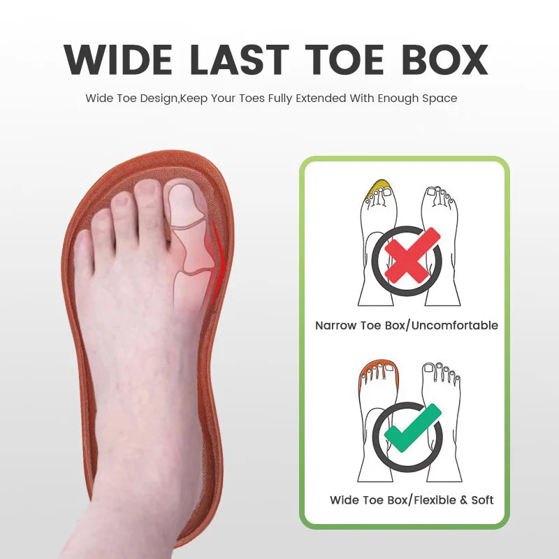 Men's Minimalist Cross-Trainer Barefoot Shoes with Wide Toe & Zero Drop Sole Trail Running Sneakers for Spring & Autumn