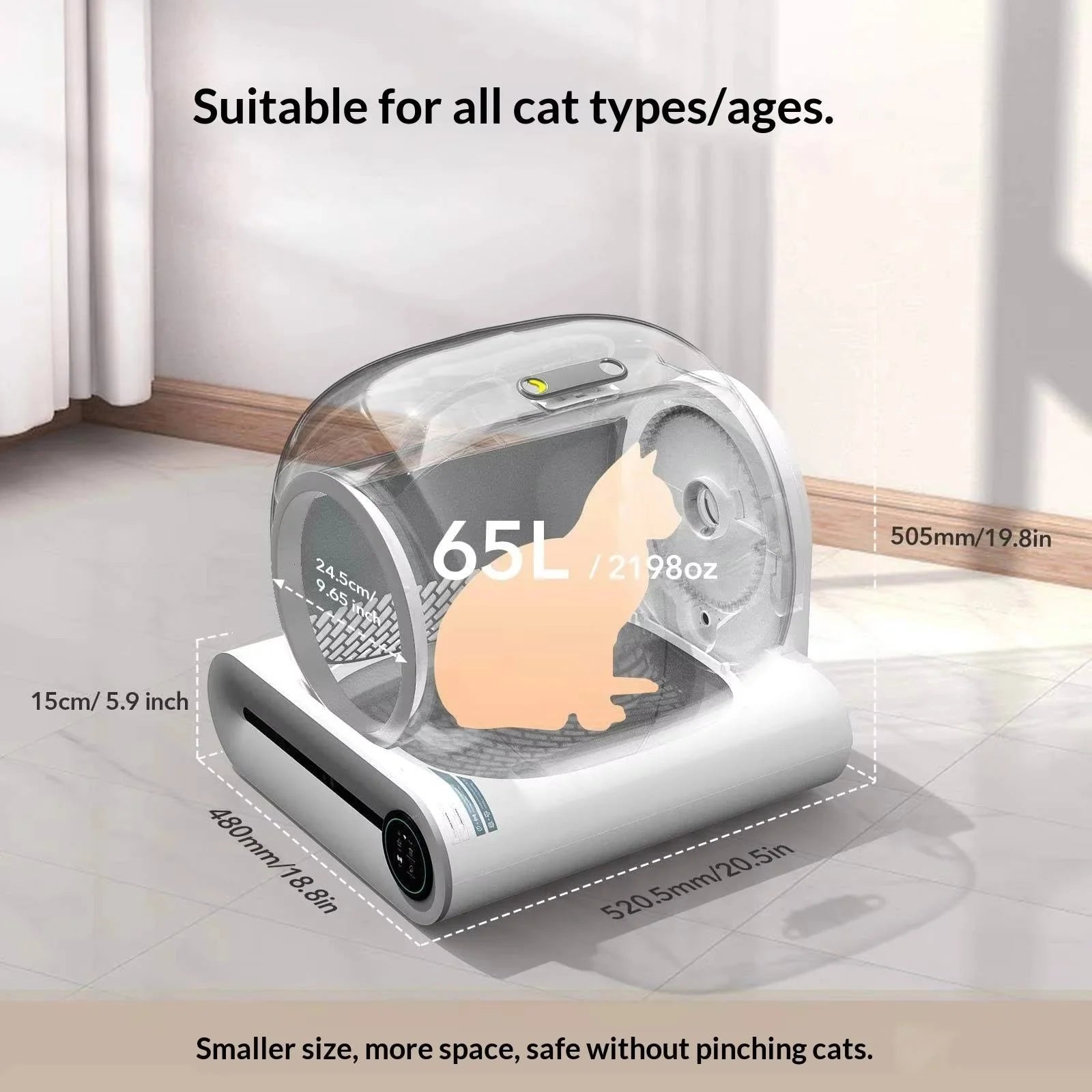 Free Shipping Within the EU Smart Cat Litter Box APP Control Full-Automatic Oversized Anti-Splash Easy Clean Sand Closed