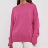 Women's Autumn New Crew Neck Solid Sweater Loose Long Sleeve Knitted Casual Pullover Versatile Top for Winter