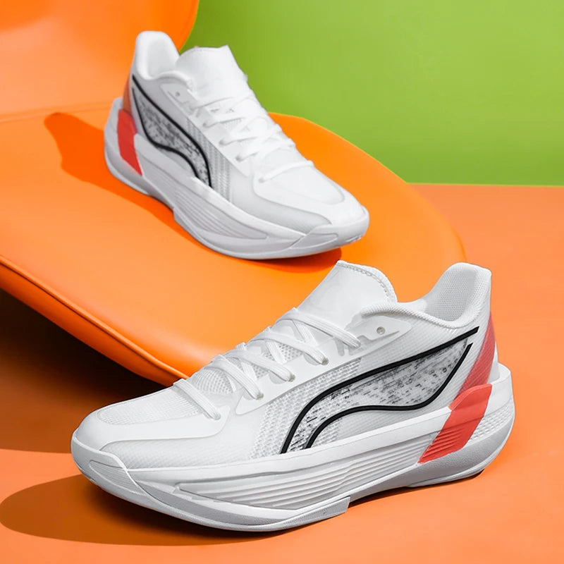 Lightweight High-Performance Indoor Outdoor Basketball Shoes Breathable Mesh Cushioning Shock Absorption Durable Rubber Outsole