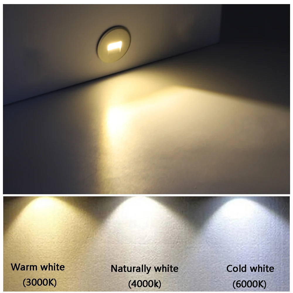 Recessed Led Stair Light 12-24V Wall Sconce Lighting In Step Stairway Aisle Lamps  Basement Passage Indoor Outdoor 1W Wall Lamp