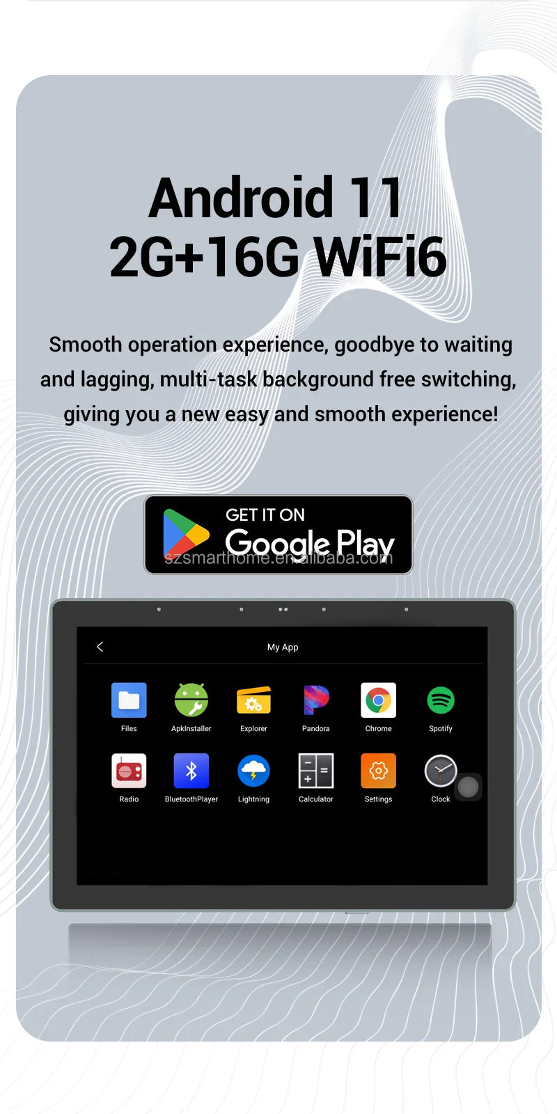 8-Inch Smart Home Background Music Host Amplifier 8-Channel for Bluetooth 2 Zone Home Automation Theatre System Home Amplifier