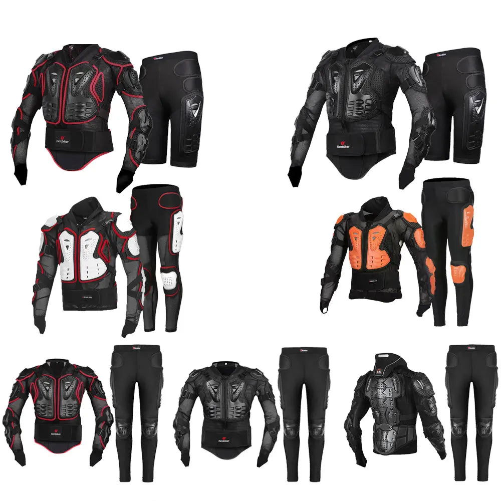 HEROBIKER Motorcycle Jacket Men Full Body Armor Motorcycle Motocross Racing Moto Armor Riding Motorbike Protection Size S-5XL